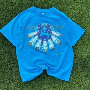 Vintage Single Stitch Natives Art Las Vegas 90s Textured Graphic Tee